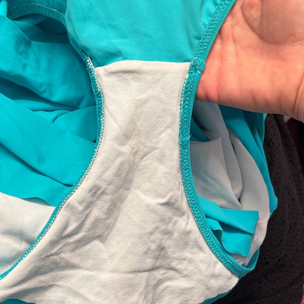 Turquoise Ruched Swimsuit - Picture 11 of 11